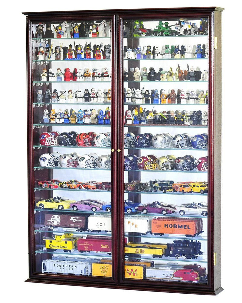 1/18 Scale Diecast Display Case Cabinet Holder Rack W/ UV Protection  Lockable With Mirror Back 4 Cars 