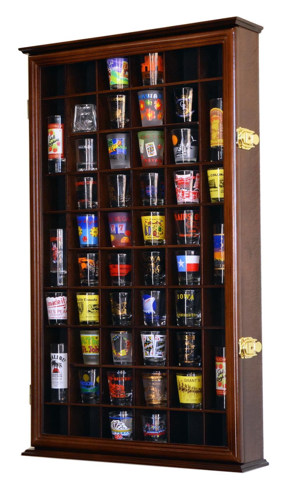 54 Shot Glass Display Case Cabinet