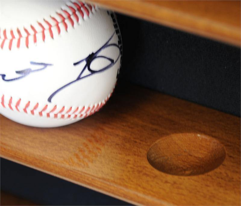 1 Baseball with 3 Cards Homeplate Shaped Display Case – Homeplate