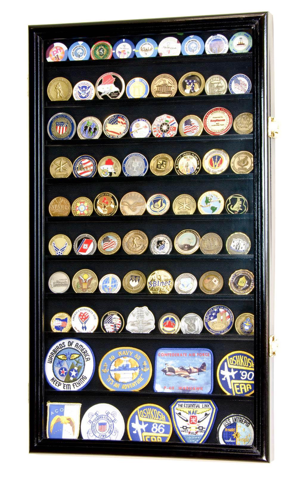 Gray Wood Engraved Challenge Coin Display - popular Personalized