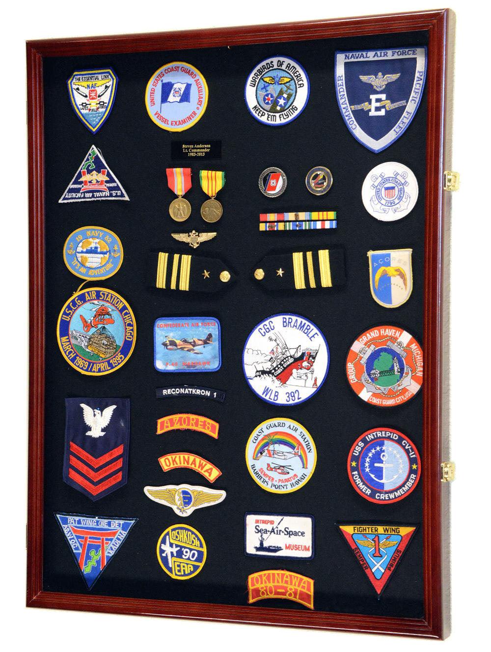 Medal and Lapel Pin Display Case - Pin Collection Display with